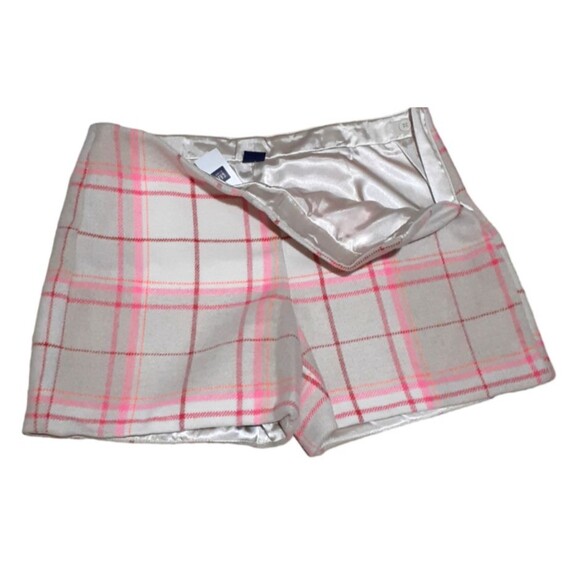 GAP Kids Beige Pink Plaid Wool Blend Girls Shorts 18 Plus - Picture 5 of 7